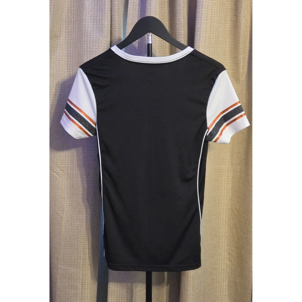 MLB Short Sleeve Baltimore Orioles T-Shirt Womens Size Small‎ Black White Orange
